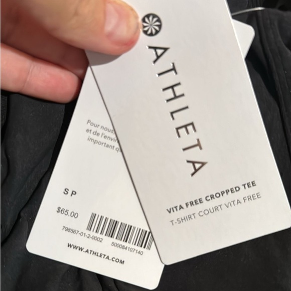 Athleta Transcend Cropped Tee // Black - Picture 12 of 13